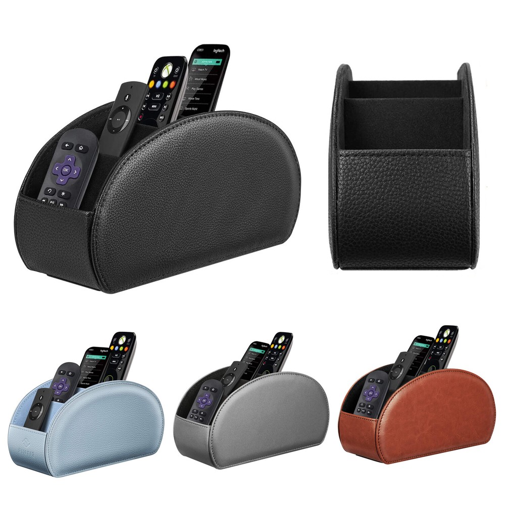 (5 Compartments) TV Remote Control Holder Caddy Desktop Makeup Brush Organizer