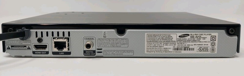 Samsung BD-H5100 Blu-ray Disc Player No Remote