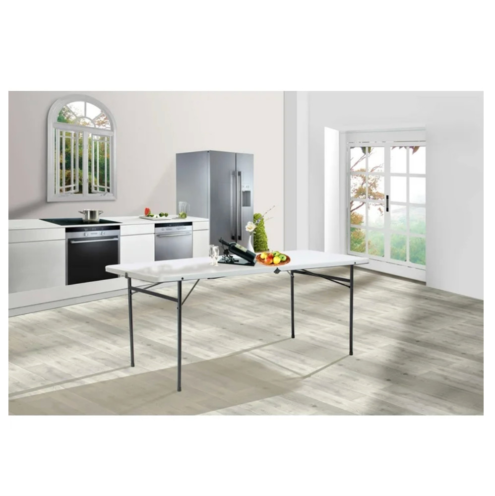 US STOCK Mainstays 6 Foot Bi-Fold Plastic Folding Table, White 20%OFF
