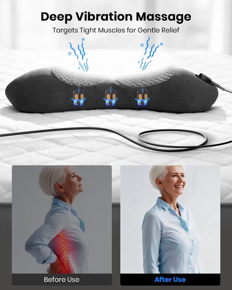 Triple Fusion Back Massager with Stretching, Black-Basic, Black-basic