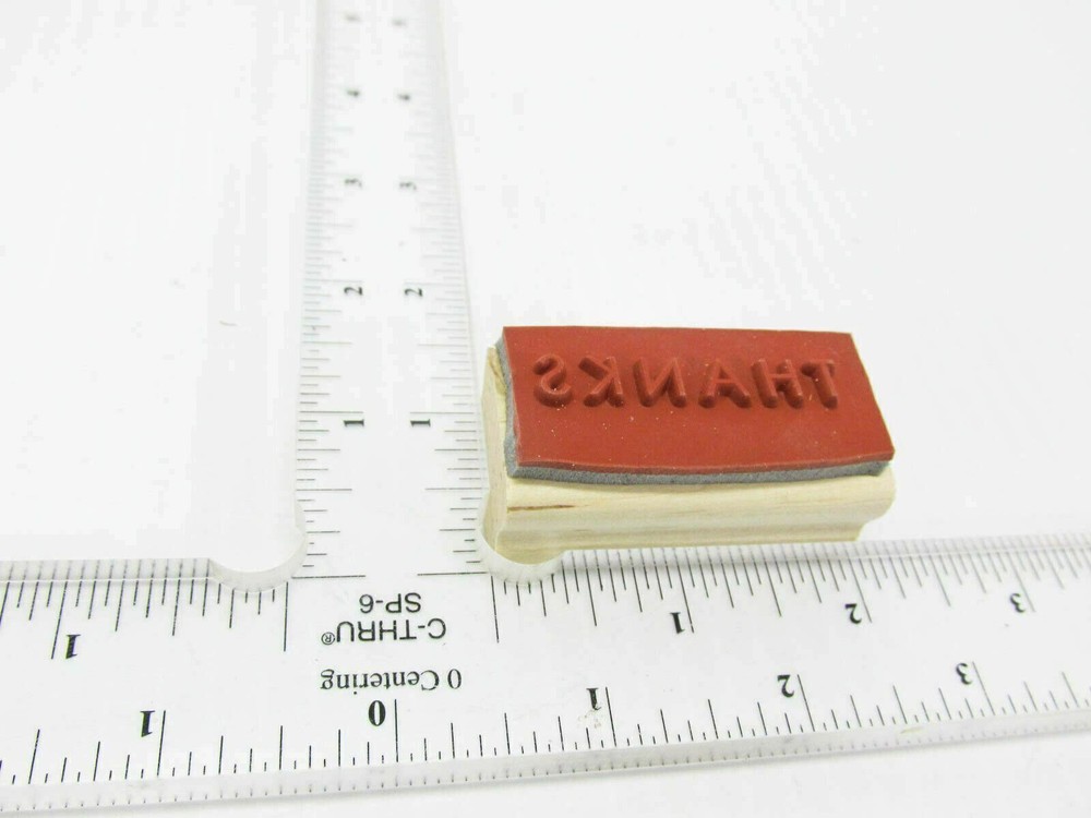 All Cap Simple Thanks Rubber Stamp - Stamp Set E53