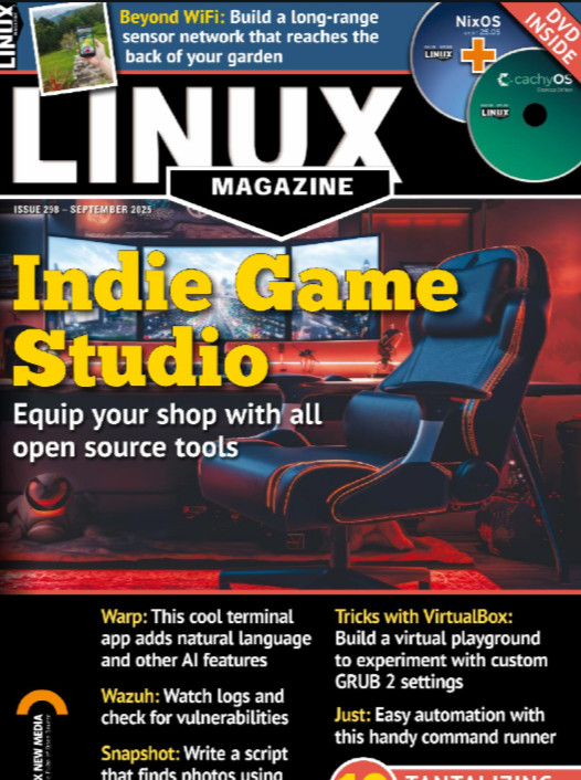LINUX MAGAZINE #298 | SEPTEMBER 2025 | INDIE GAME STUDIO | DVD INSIDE