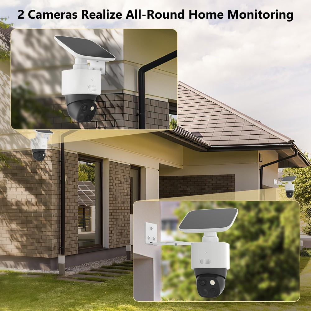 2Pack Adjustable Corner Mount Bracket for Eufy Security SoloCam 2 Pack, White