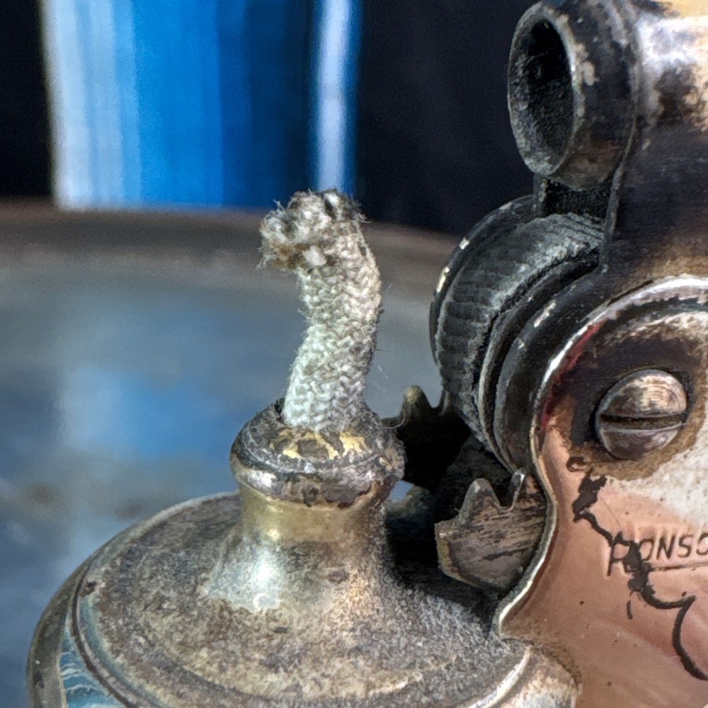 Silver Plate Ronson "DECANTER" Table Lighter Working Condition-VTG