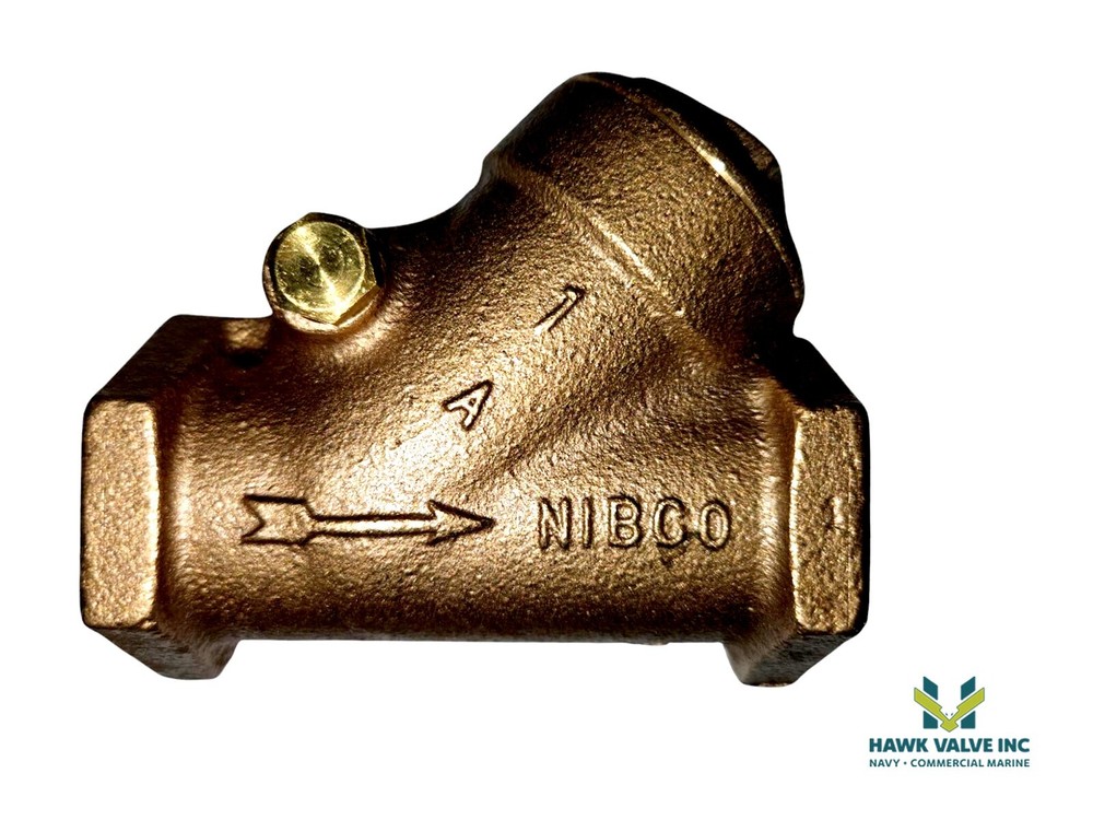 1" BRONZE CL 125 Y-PATTERN THREADED BRONZE DISC CHECK VALVE NL7300A / T-413-B