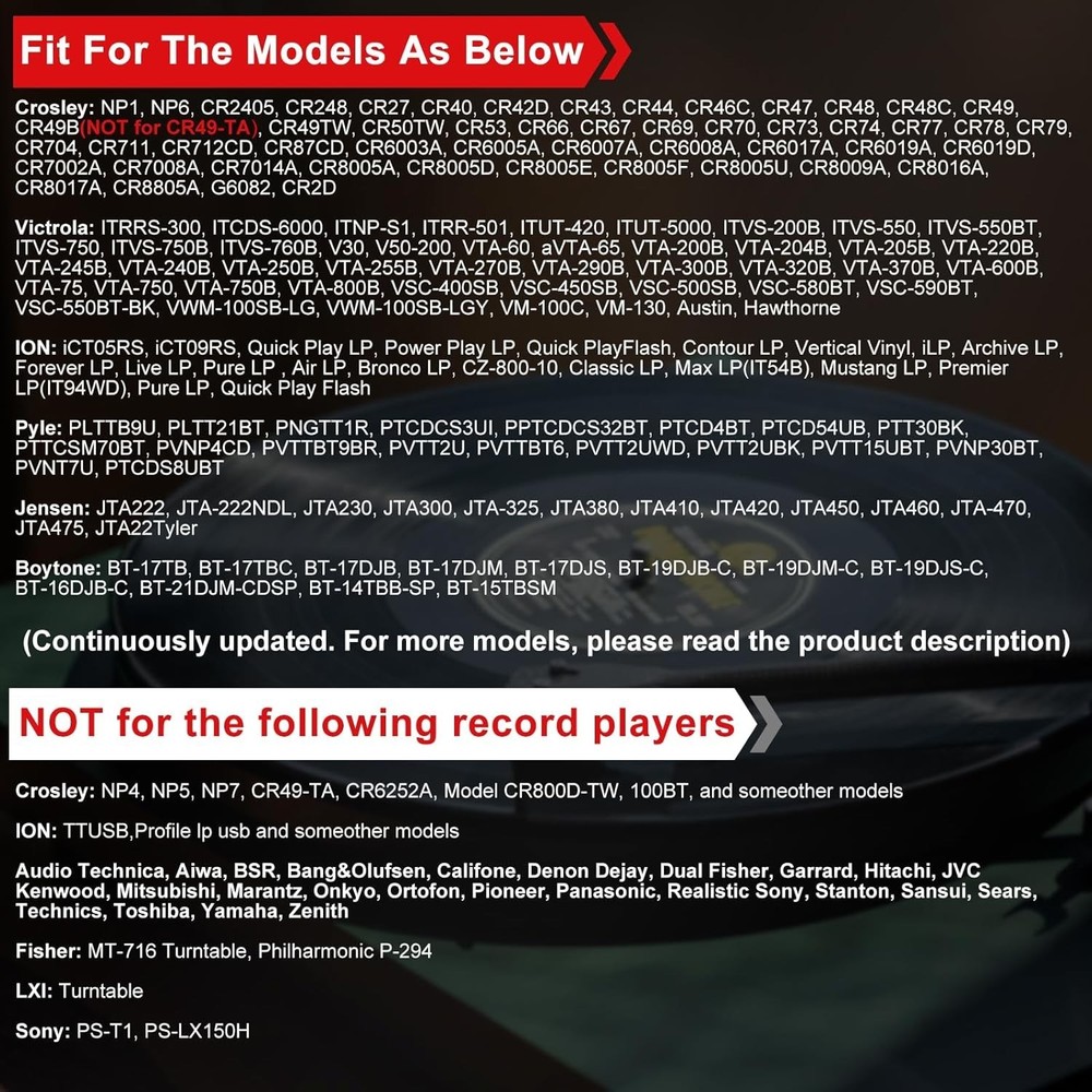 6 Pack Record Player Needle Replacement, Upgraded Vinyl Needle...