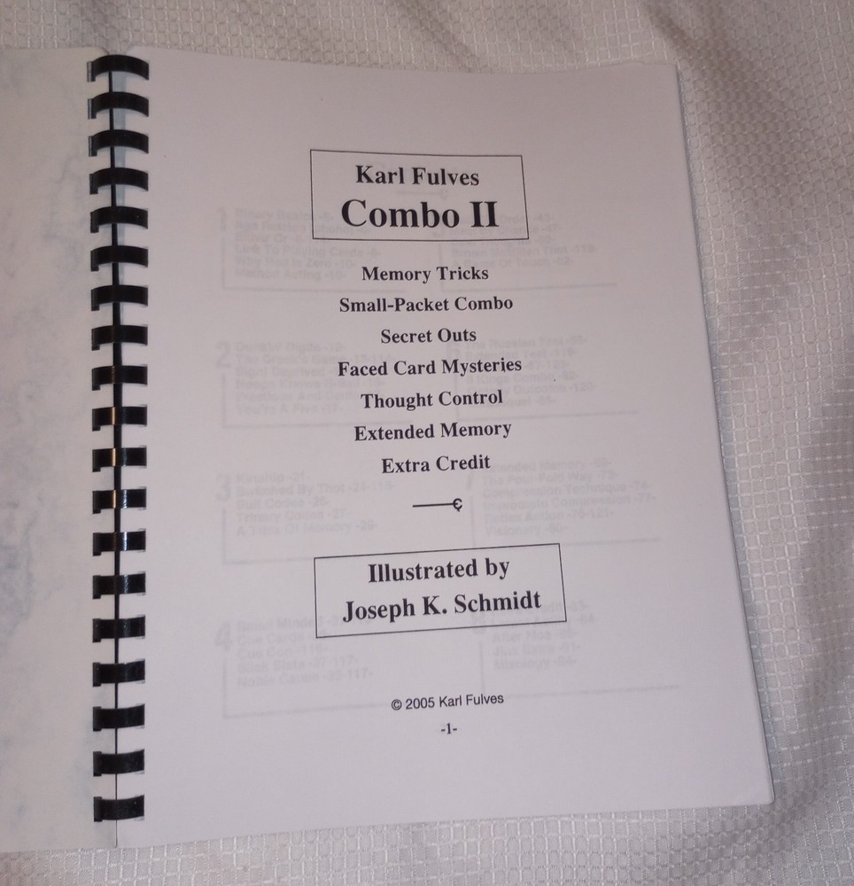 Karl Fulves Combo 2 Binary Numbers Card Magic Memory Gray Code Math Oop