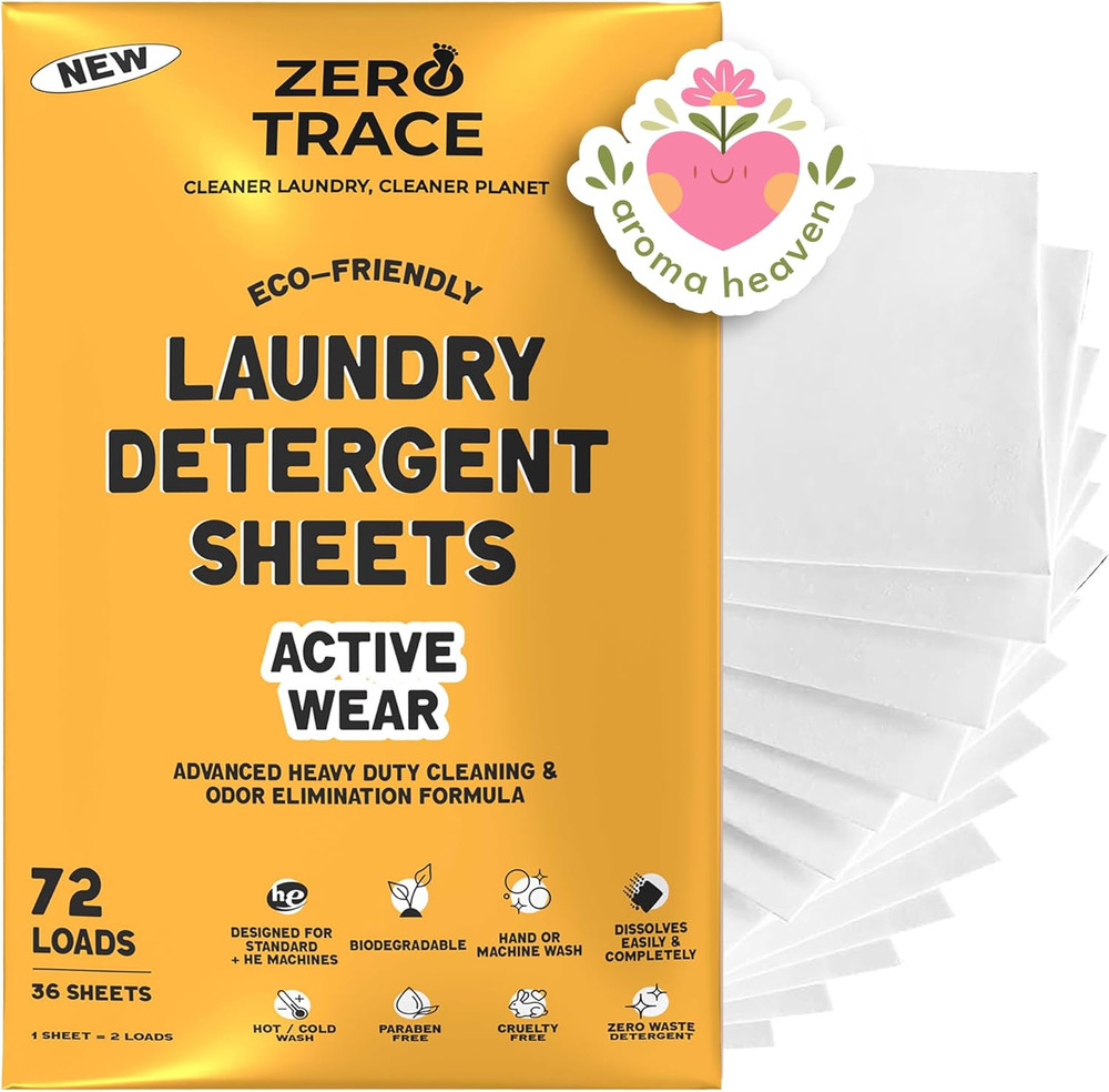 Zero Trace All Natural Laundry Detergent Sheets Eco Friendly - Laundry Soap - Ac