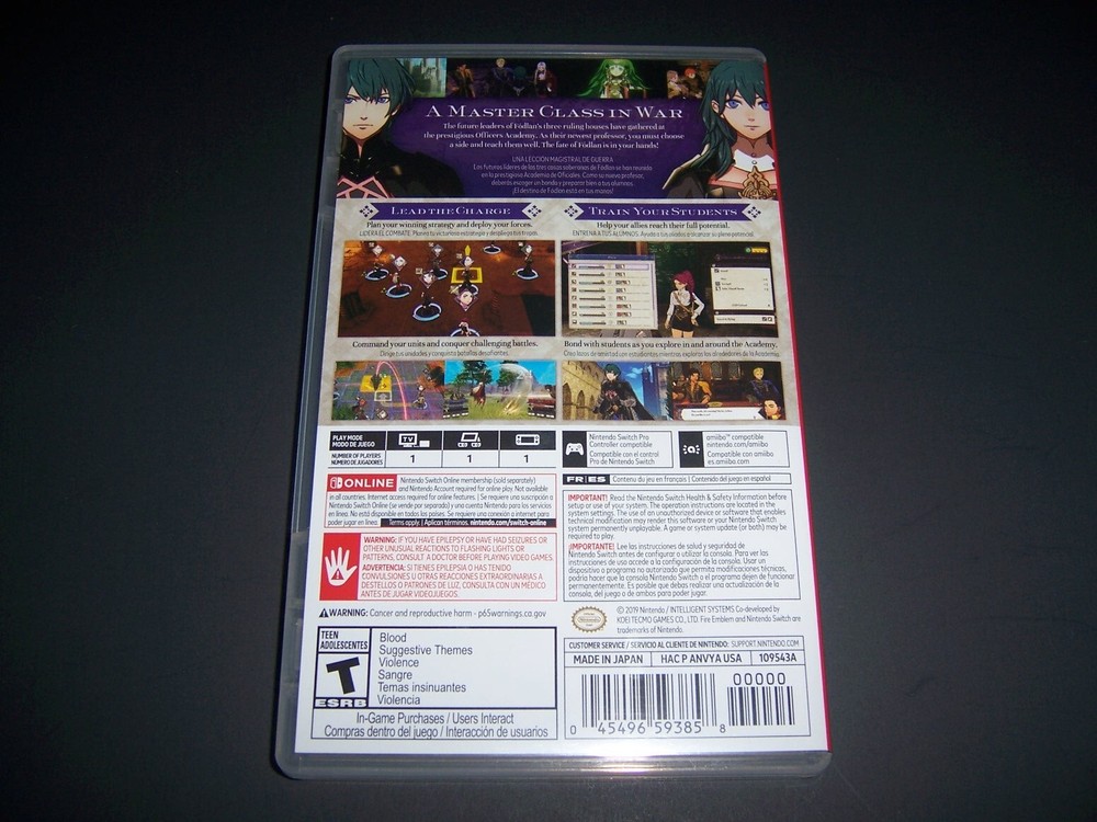 Authentic Case ONLY for FIRE EMBLEM THREE HOUSES - Nintendo Switch Box