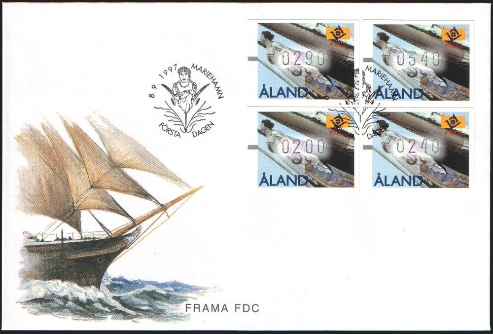 Aland FDC 1997 Frama, MNEME, Mint