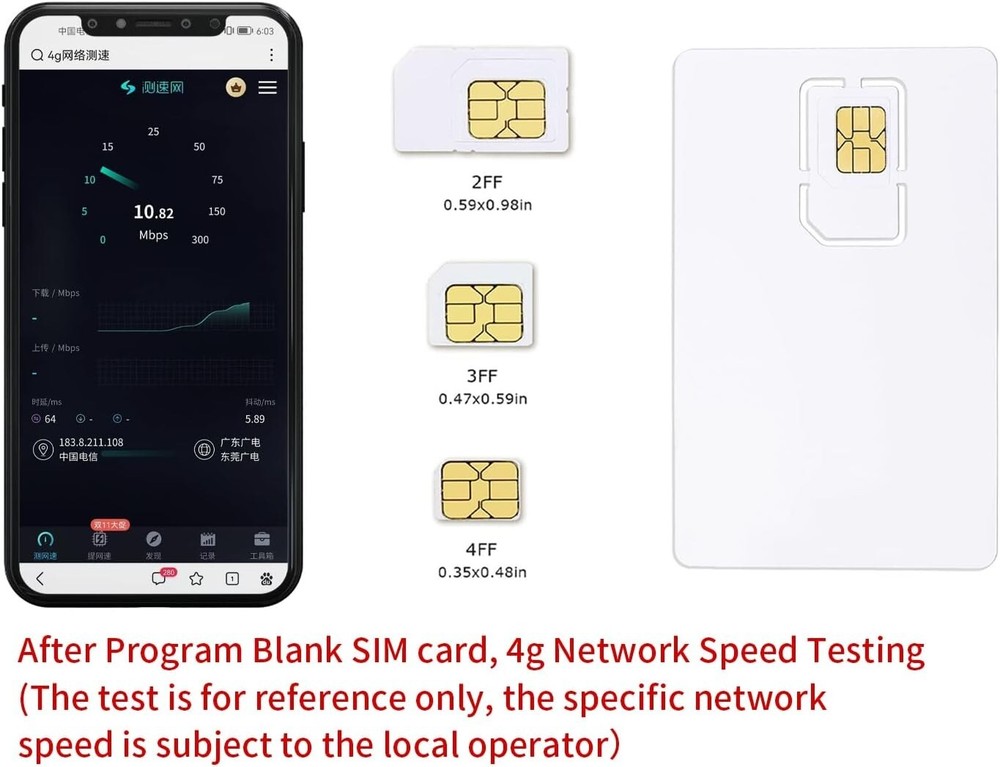 Smart Chip EMV SIM eID Card Reader Writer Programmer with 5pcs Blank Programa...