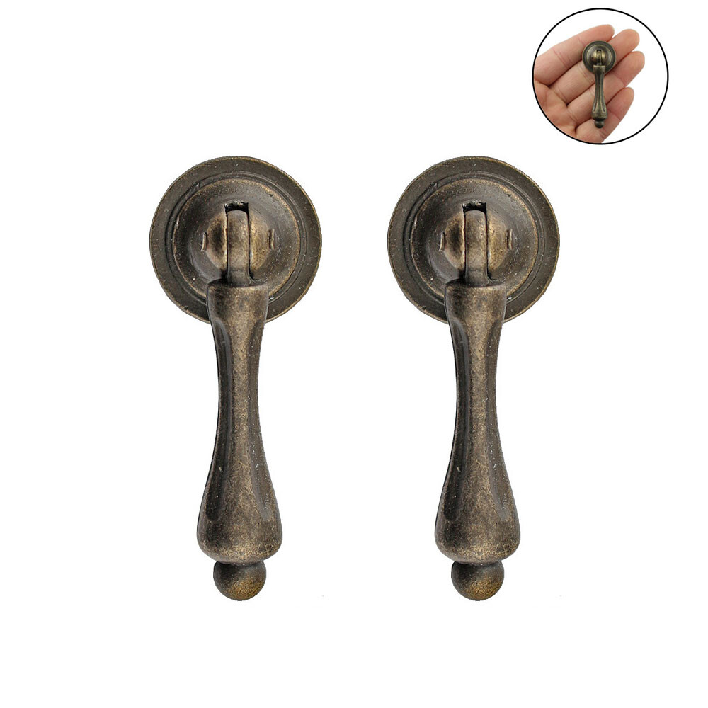 2/5/10Pcs Retro Drop Pull Handle Cabinet Pulls Kitchen Cupboard Door Drawer Knob