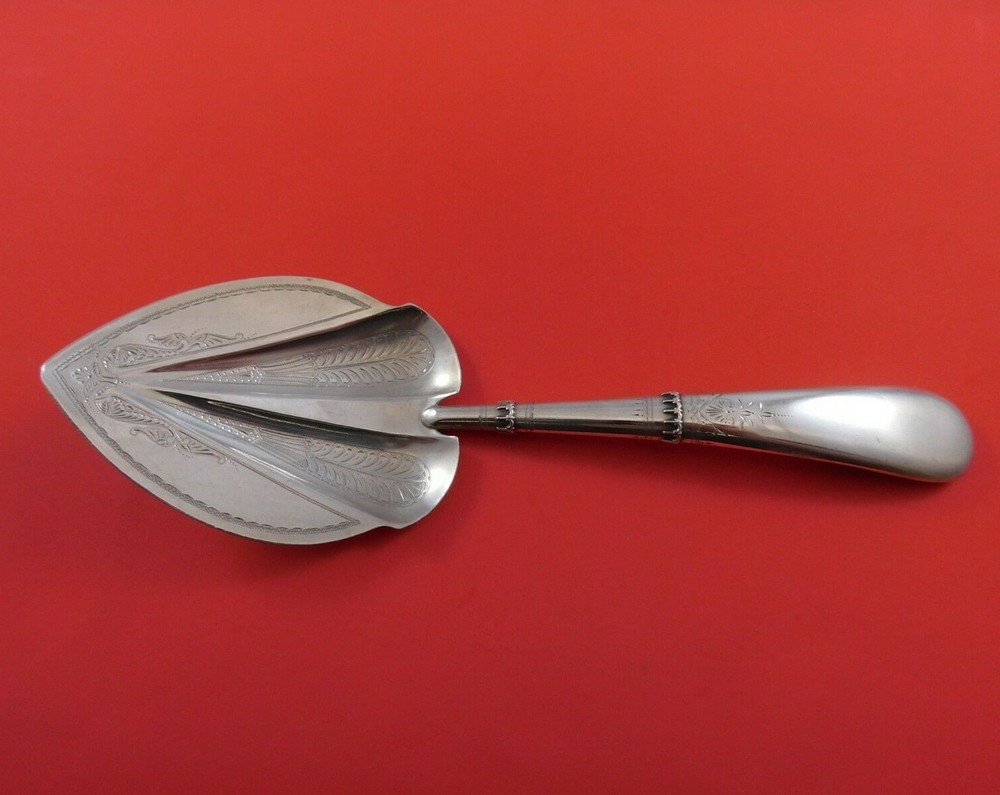 Gorham Sterling Silver Aspic Server HH AS Bright-Cut Applied Design 9 1/4"