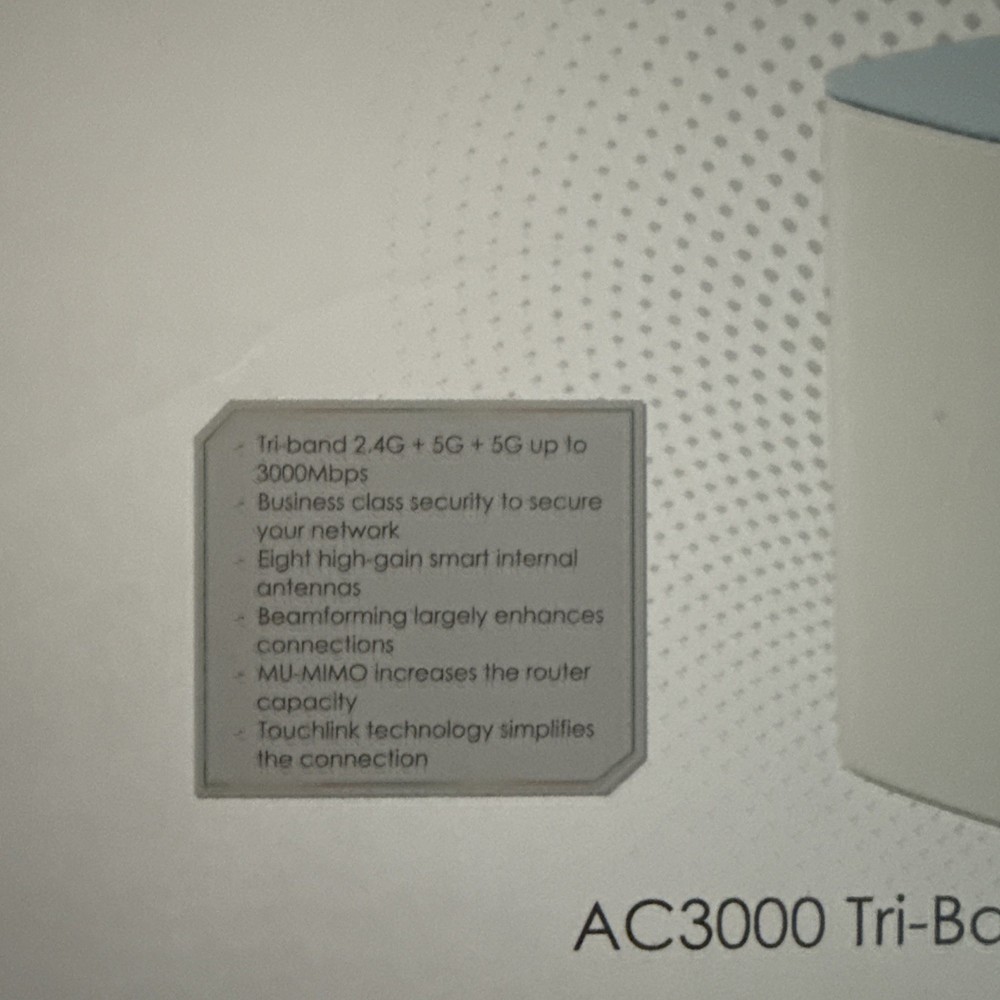 AC3000 TRI-BAND WHOLE HOME WIFI MESH SYSTEM