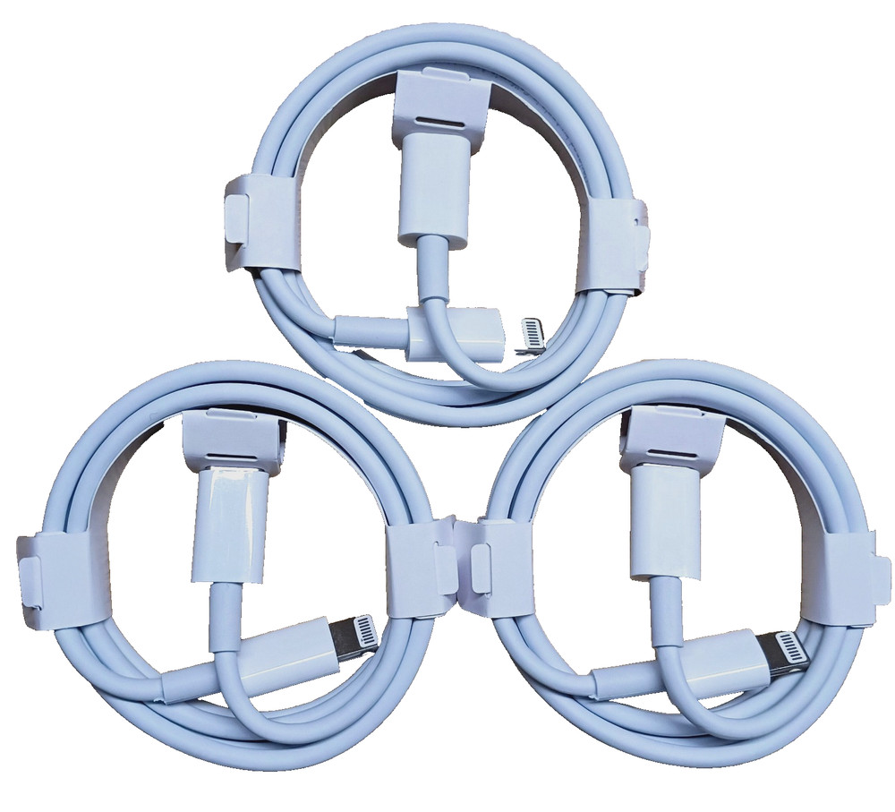 3x OEM 1 Meter USB-C To Lightning Charge/Sync Cable