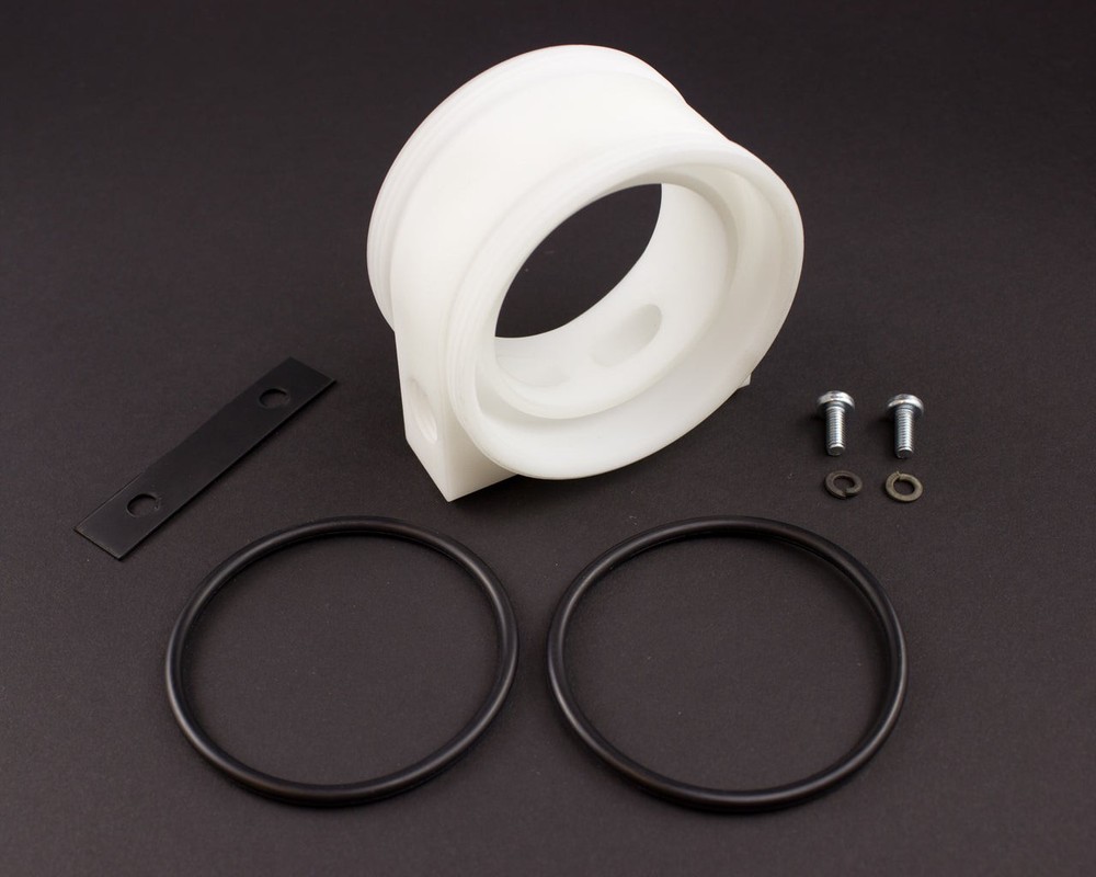 PrimoChill CTR Phase II PassThru Coupler - White POM CTR2-COUP-W