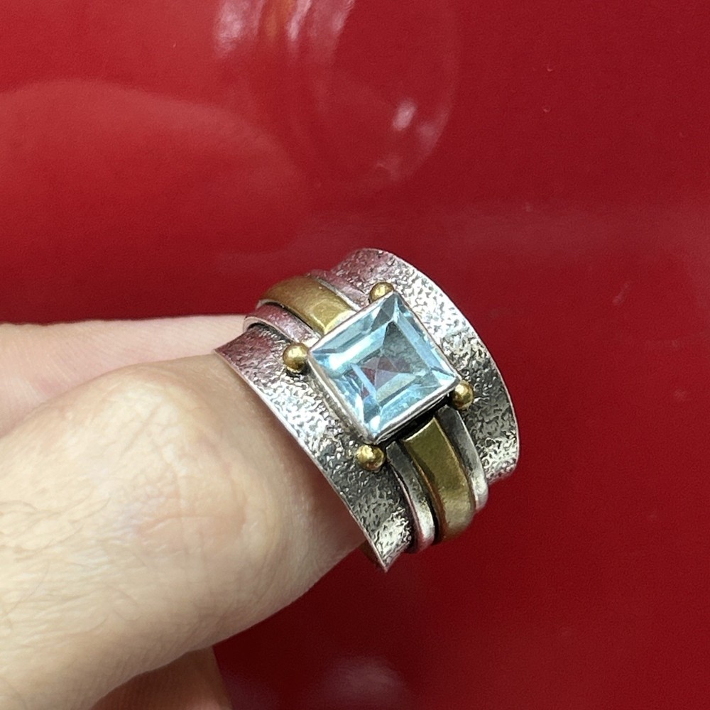 Vintage .925 Solid Sterling Silver Gemstone Ring