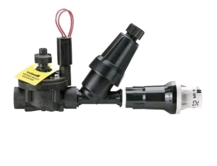 Hunter ICZ-101-25 Drip Zone Control 1" ICV Valve 25 PSI Regulator Filter Combo