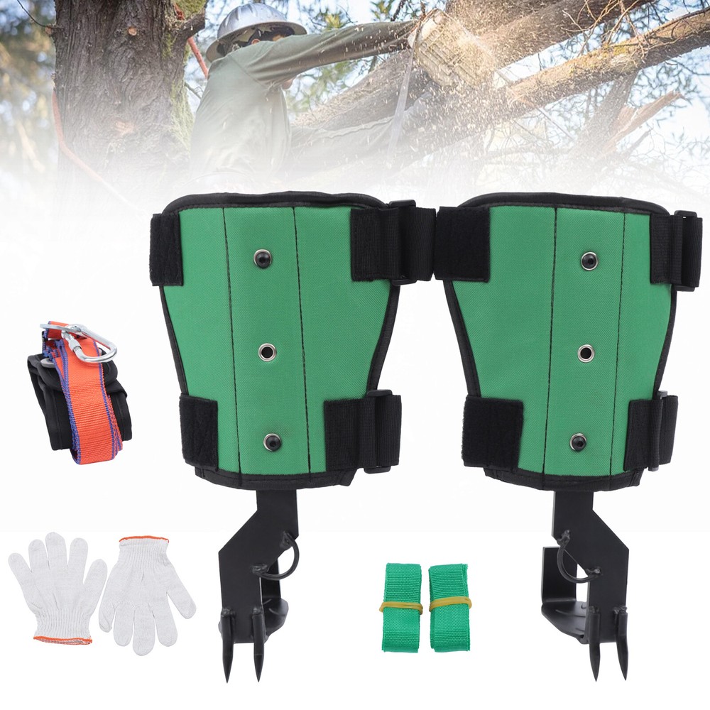 Tree/Pole Climbing Spike Set Pole Climbing Spurs W/ Safety Belt & Foot Strap
