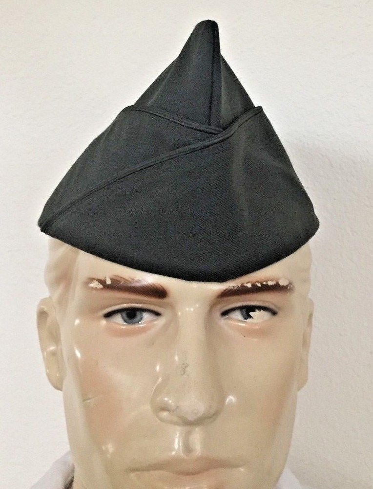 UNISSUED ARMY AG-489 GREEN CLASS 4 POLY/WOOL GARRISON CAP 7 1/2 (NIB)