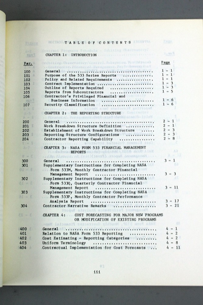 NASA NHB 9501.2A Apollo Technical Manual 1971 Procedures Contractor Reporting
