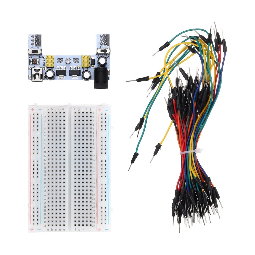 Breadboard Kit 400 Tie-Points with 2 Power Supply Modules Jumper Wires