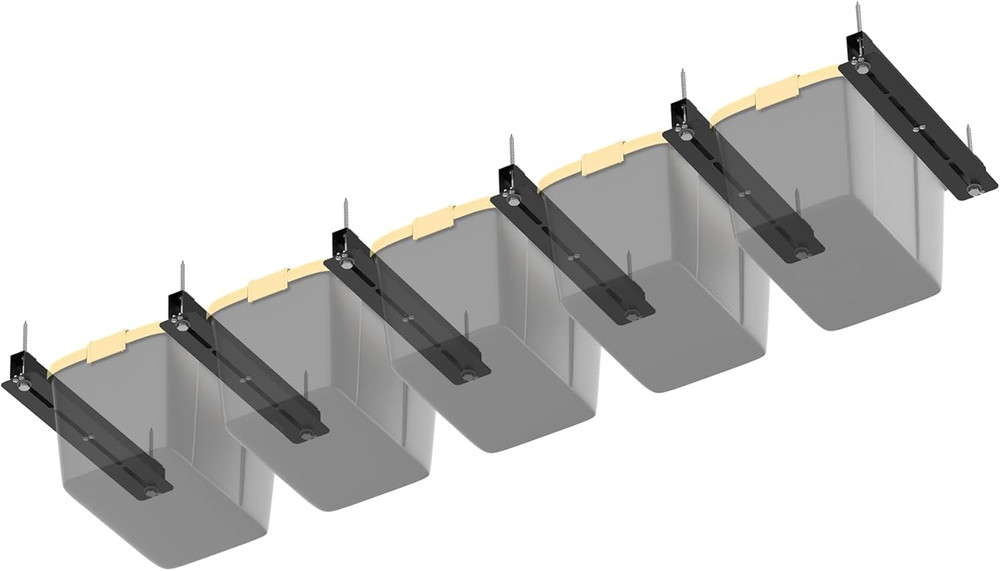 Ceiling Tote Storage Rails, Heavy Duty Garage Ceiling Bin Storage Rack Adjustabl