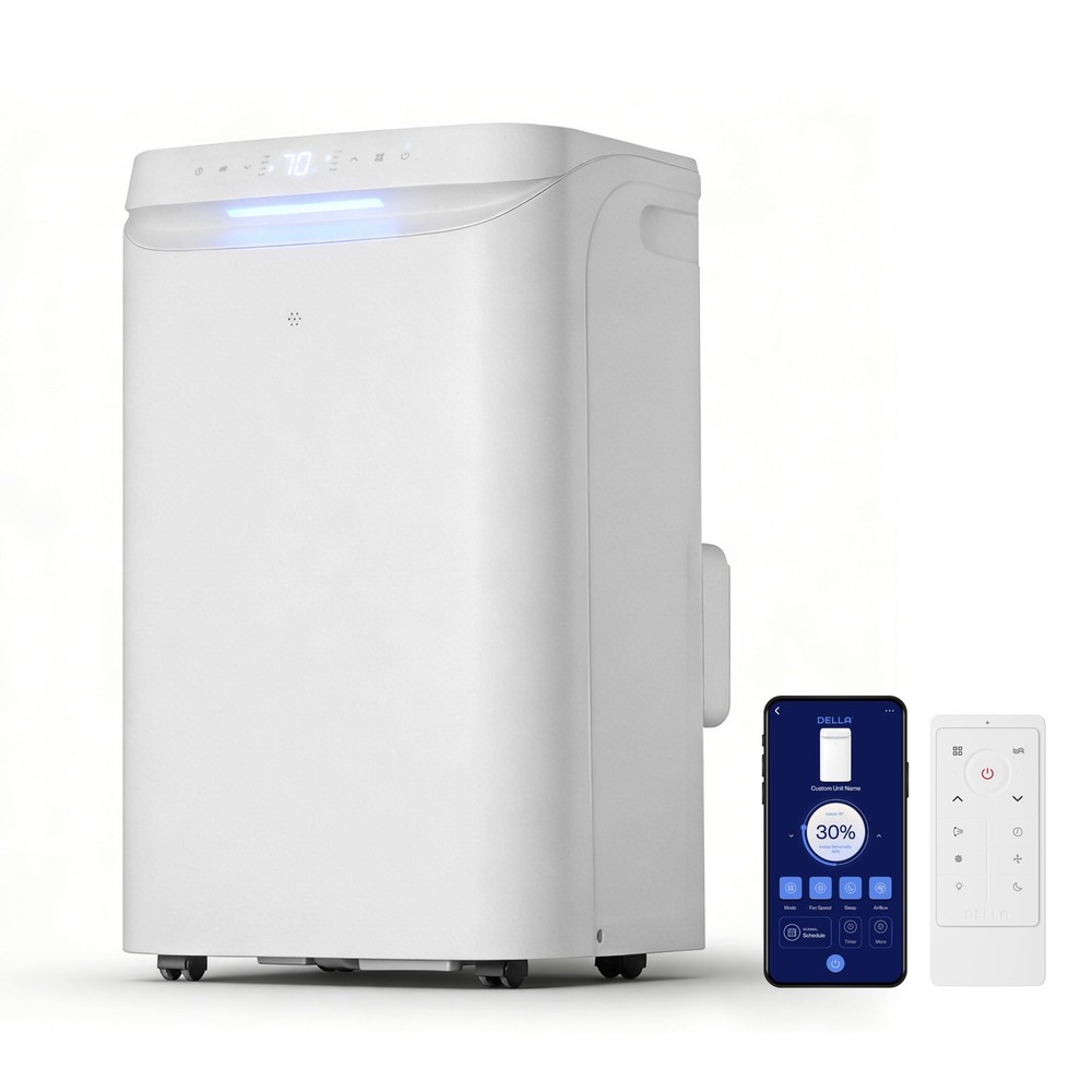 DELLA 8000 BTU Free-Standing Smart Portable Air Conditioner
