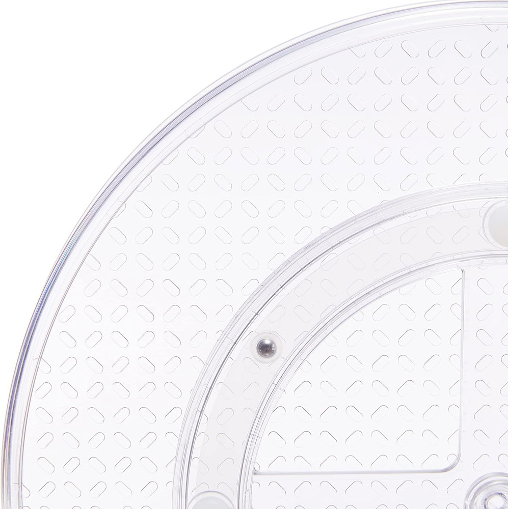 Clear Lazy Susan Turntable Organizer, 12-Inch, 2-Pack
