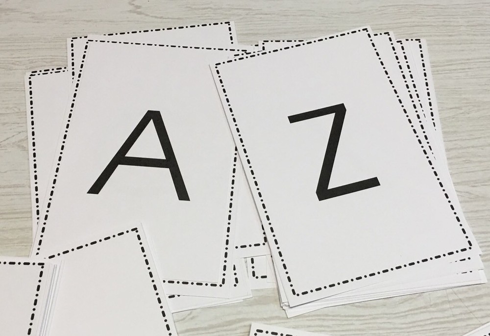 LAMINATED- Numbers & Letters (Upper And Lower Case) Flash card Set - 78 Cards.
