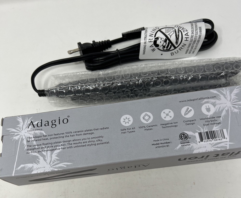 New Adagio Ceramic Not So Mini Ceramic Flat Iron X163