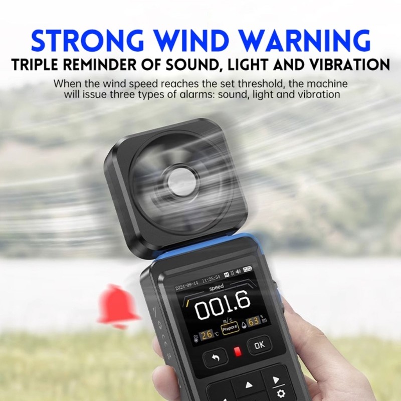 Pocket Size Wind Speed Gauge Digital Wind Meter Anemometer Airflows Meter