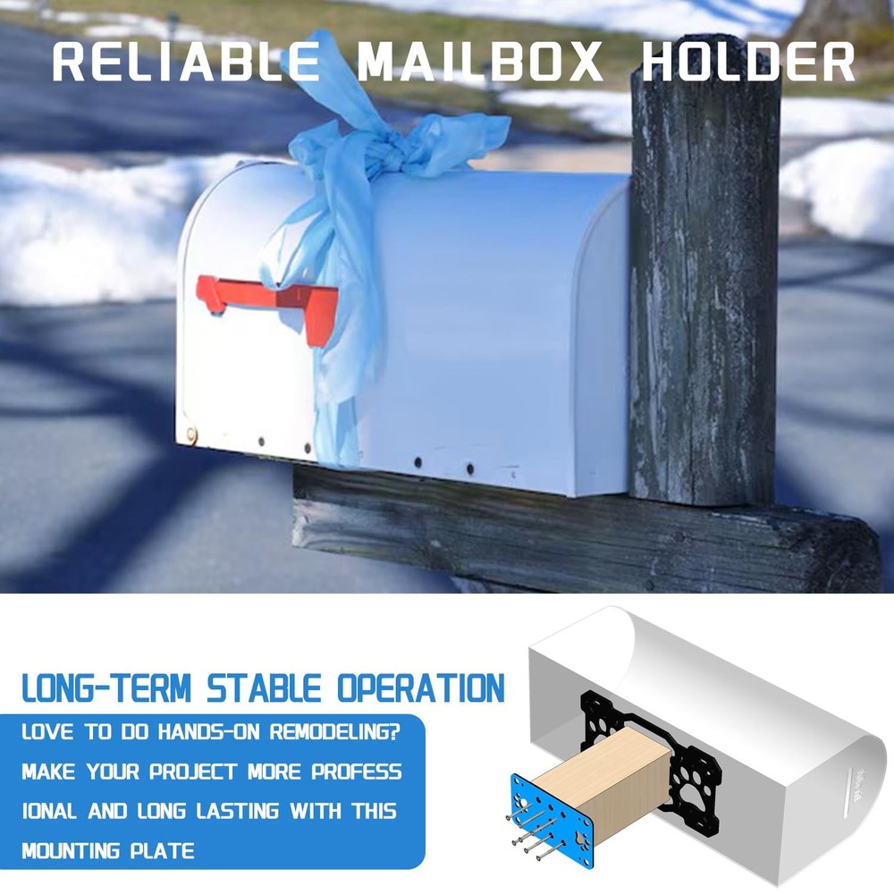 Mailbox Mounting Plate 4X4 Post Mailbox Mounting Bracket Mailbox Mounting Kit...