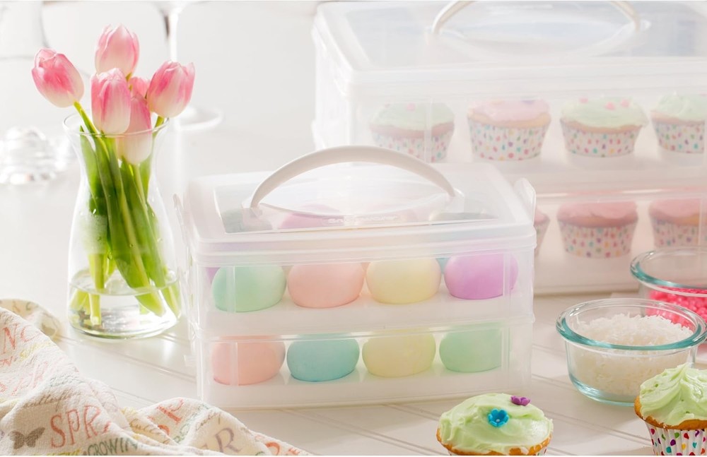 Snapware (2-Layer, 24 Eggs) Plastic Detachable Deviled Egg Medium, Clear