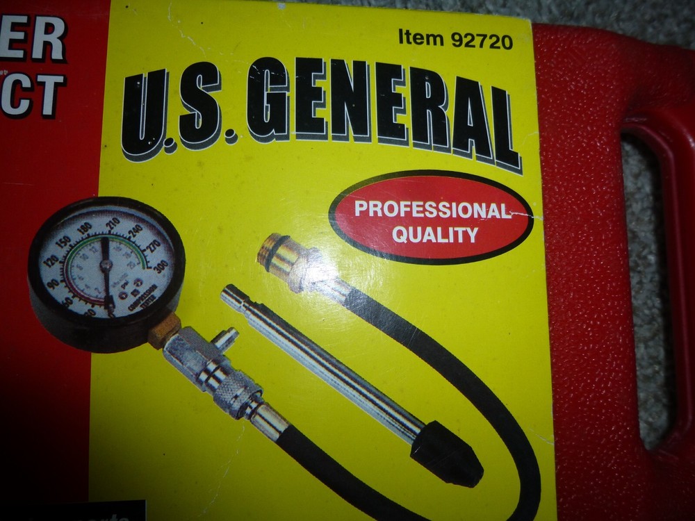 U.S. General Compression Tester With Quick Disconnect 92720 Excellent In Box