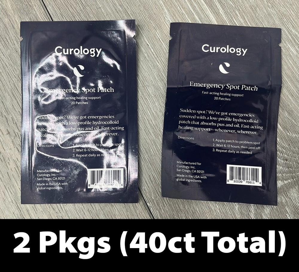2 Pkgs (40ct Total) Curology Emergency Spot Patch For Acne 20 Patches in ea Pkg