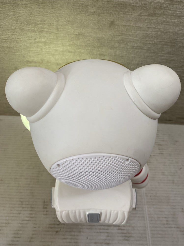 Astronaut Bear Holding Moon White LED Night Light Bluetooth Speaker Portable EUC