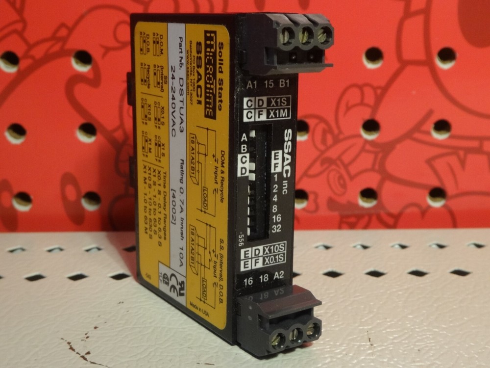SSAC MICROTIME Solid State TIMING RELAY DSTUA3 24-240VAC 0.1s-63m