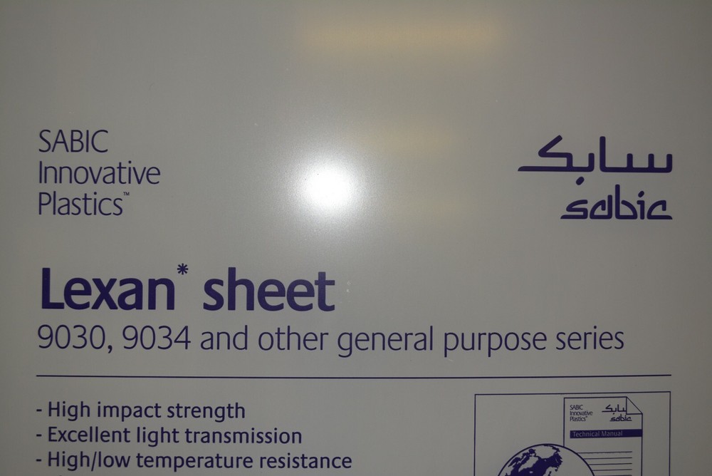 Lexan Polycarbonate Plastic Sheet Clear 3/8"x 48" x 32"