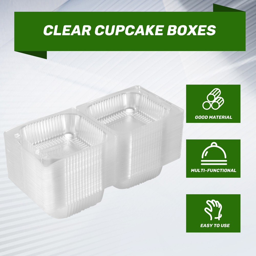 100Pcs Single Individual Cake Boxes Dessert Containers Cheesecake5096