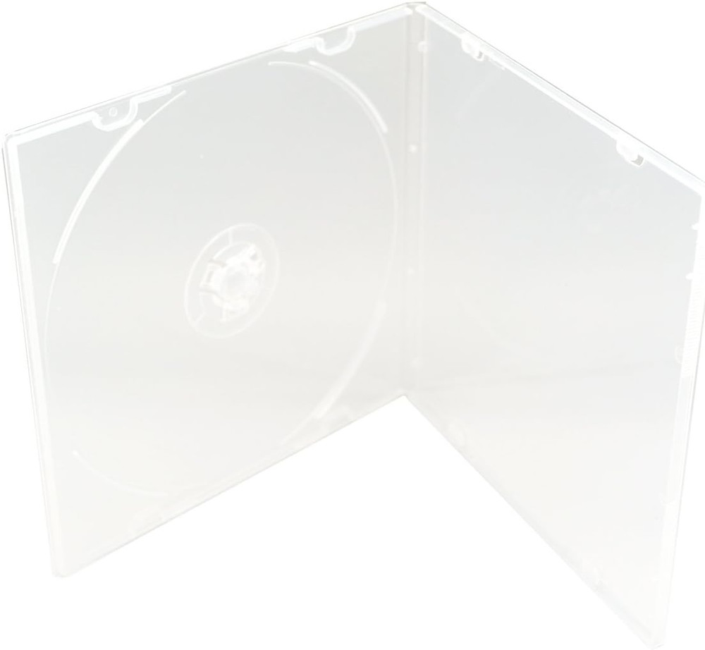 5.2Mm Durable CD Case, Slim Single Clear PP Poly Plastic Cases, 50 Pack.