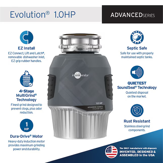 InSinkErator Evolution 1HP Garbage Disposal sale/freeship
