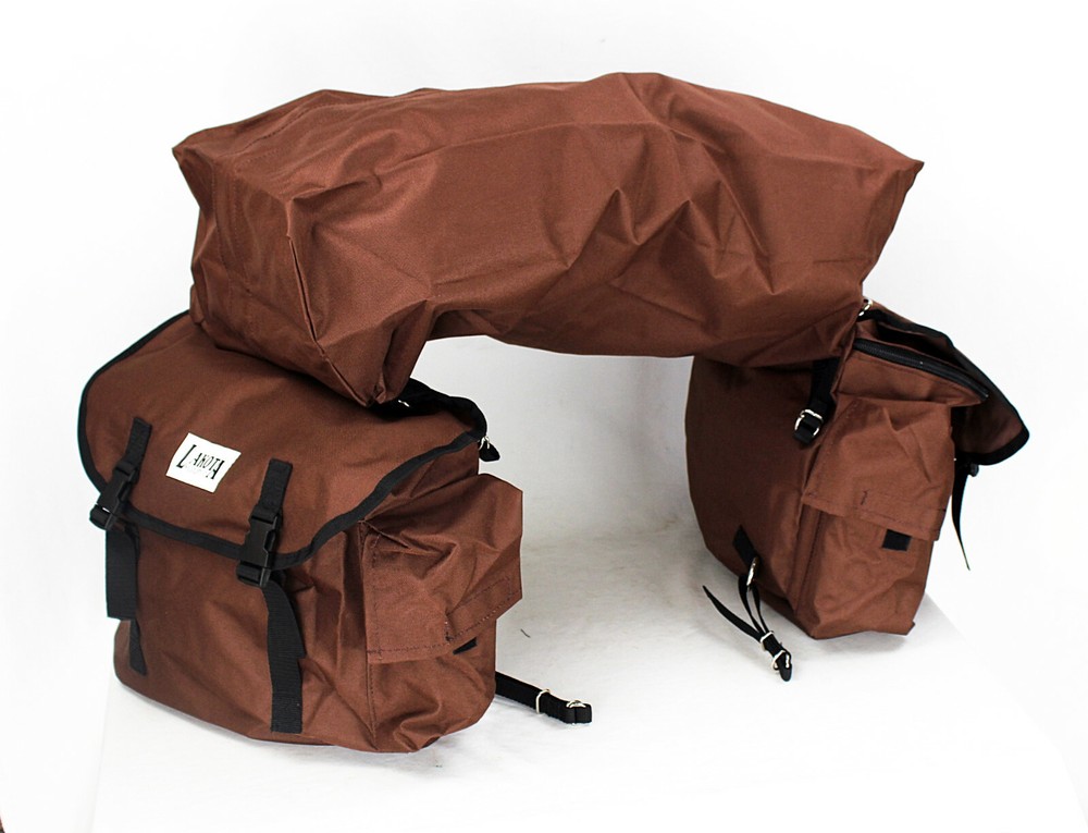 Nylon Rear Saddle Bag With Three Pockets