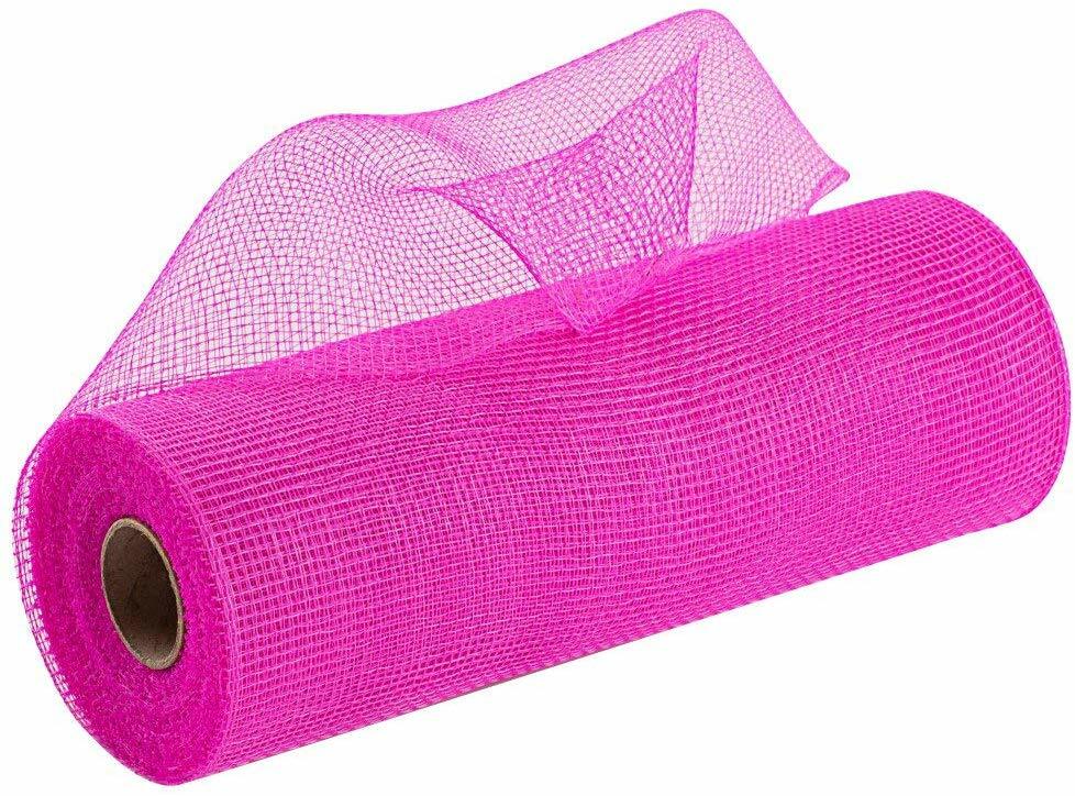 Fuchsia Pink Fabric Deco Mesh - 10” x 10 Yards, Easter, Spring, Wreath