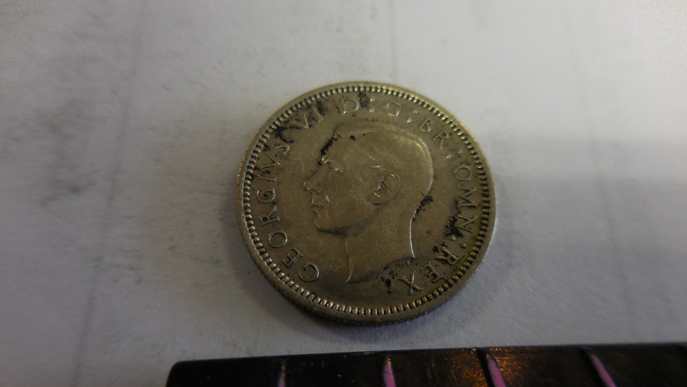 1944 GREAT BRITAIN SILVER SIX PENCE VERY NICE