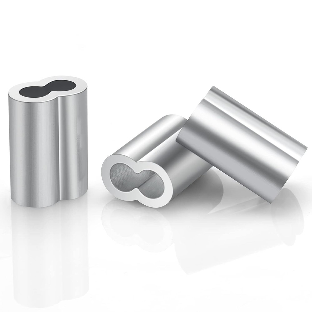 30PCS 1/4" Aluminum Crimping Loop Sleeves – Secure & Durable Cable Connectors