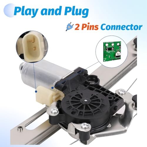Rear Left Driver Side Power Window Regulator with Motor Compatible with 1999