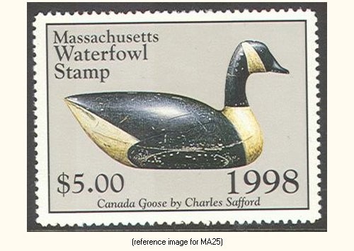 D2K Massachusetts Duck Stamp 1998 $5.00