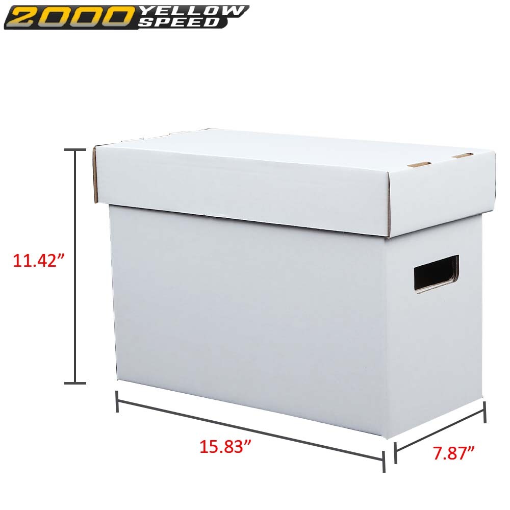 Short Comic Book White Storage Box Holds 150-175 Comics 5Pcs