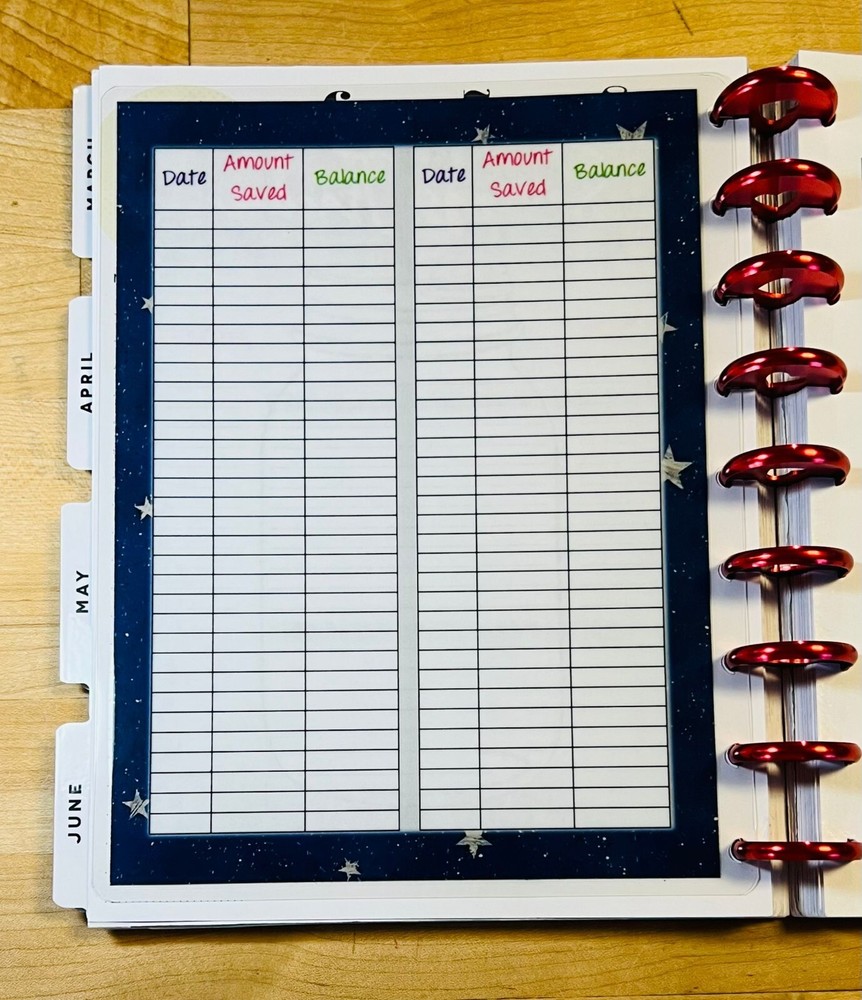 Mason Jar Savings Tracker Dashboard 4 use w/ Classic HAPPY Planner~